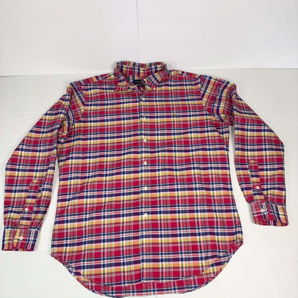 Polo Ralph Lauren Men's Multicolor Plaid Classic Fit Button Down Shirt Size L